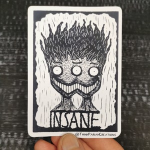 Insane Sticker || Wahnsinnig Vinyl Sticker