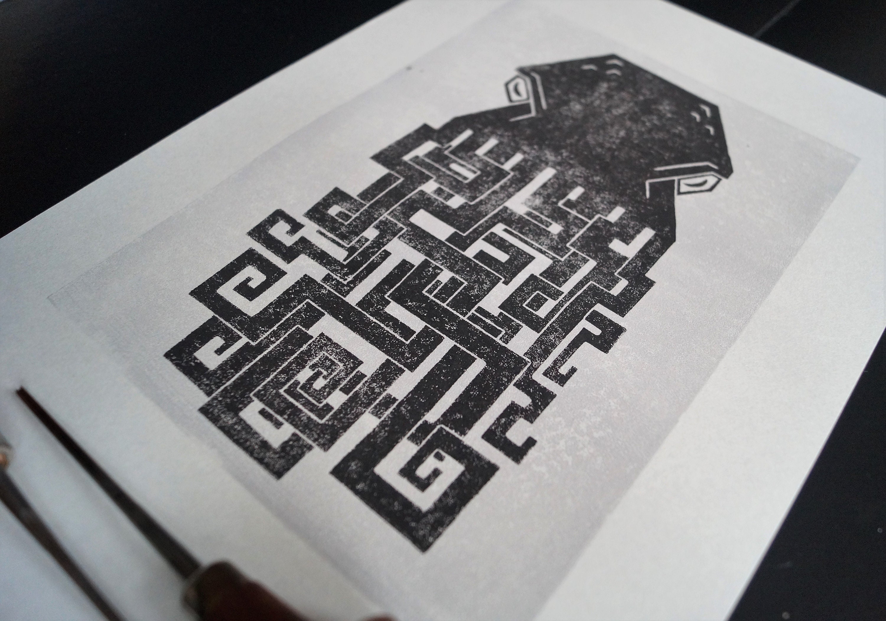 Octopus Original Linocut // Octopus Linoprint - Etsy