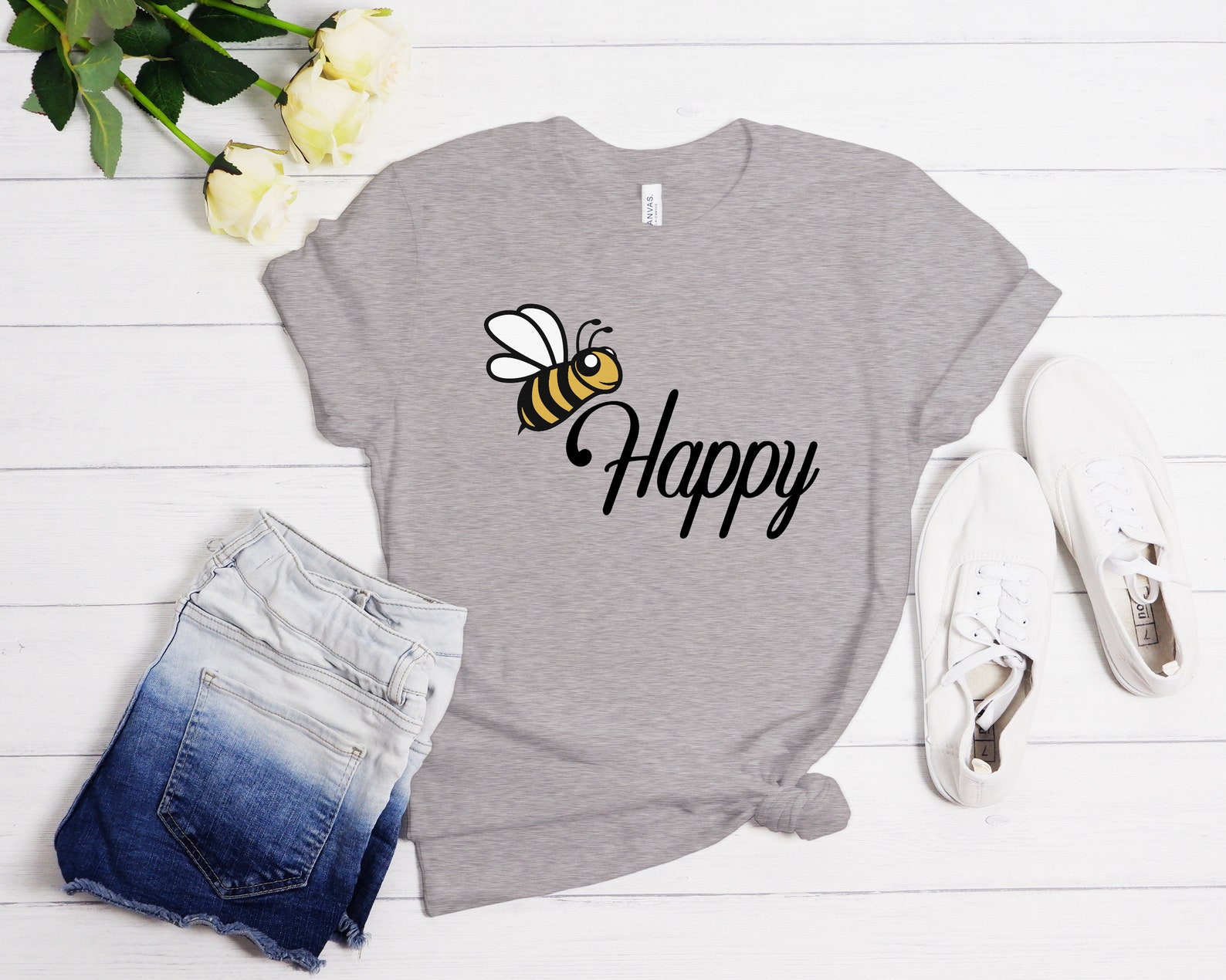 Bee Happy Shirt Bee Shirt Happy Shirt Motivational Shirt Etsy