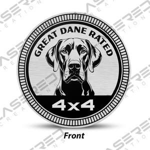 Great Dane Rated 4x4 Vehicle Badge