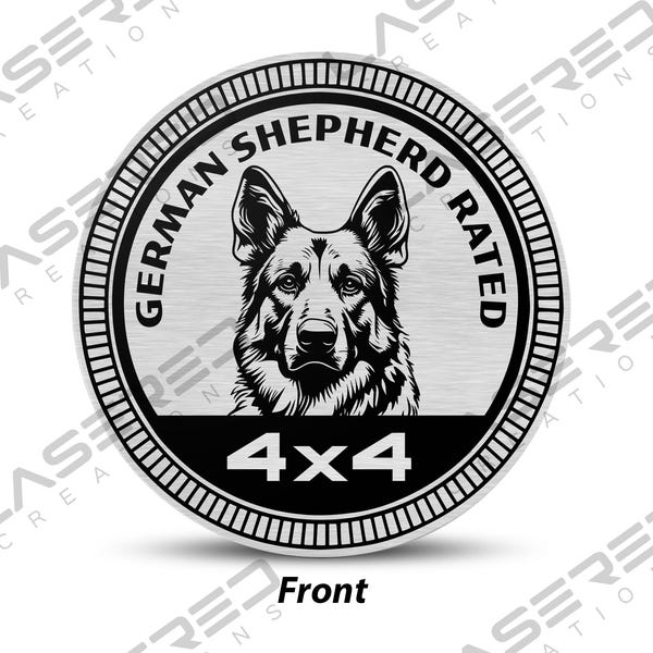 Deutsche Schäferhund 4x4 Fahrzeug Plakette