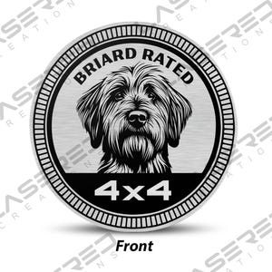 Briard Rated 4x4 Vehicle Badge