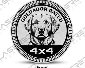 Goldador Rated 4x4 Vehicle Badge