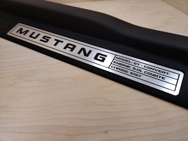 2005 2014 Customizable Mustang Door Sill Insert Plates Etsy
