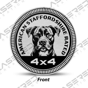 American Staffordshire Rated 4x4 Vehicle Badge