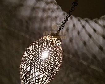 Moroccan Pendant Brass Lights Vintage Lamp Hanging Chandelier Ceiling Fixture Handemade Lighting Art Deco