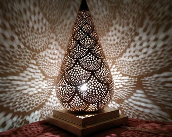 Moroccan Lamp Table Lighting Vintage Brass Modern Decorations  Moroccan Handmade desk Lights Decor