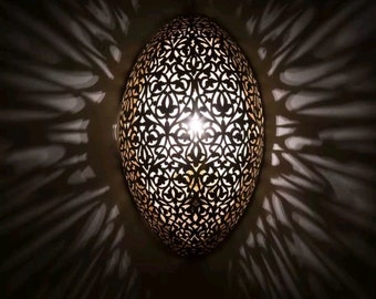 Wall Light Brass Fixture, Moroccan Handmade, Modern Bedroom Night Light, Wall Sconce, Modern Wall Lighring, Wall Lamps