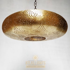 Moroccan Fixtures Lamp Pendant Light Brass, Moroccan Lampshades , New Home Decor Lighting image 3