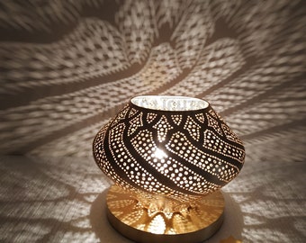 Table Lamp, Moroccan Lamp table, Handmade Brass Lamps Style Moorish Mushrooms shape Modern lamp Vtg pendant Mood Light, Brass Desk Lamp.