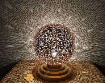 Moroccan Lamp Table Lighting Vintage Brass Modern Decorations  Moroccan Handmade desk Lights Decor