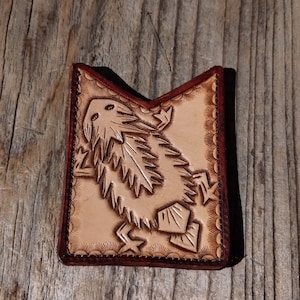 Horny Toad Card Wallet/ Tooled Leather Wallet/ Western Wallet/ Southwestern Card Wallet