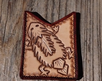 Horny Toad Card Wallet/ Tooled Leather Wallet/ Western Wallet/ Southwestern Card Wallet