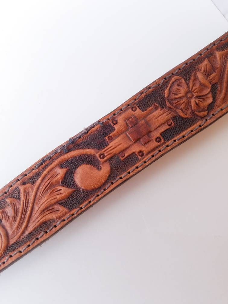 Hand-tooled Aztec Leather Belt – Timeless Craftsmanship & Style Leather ...
