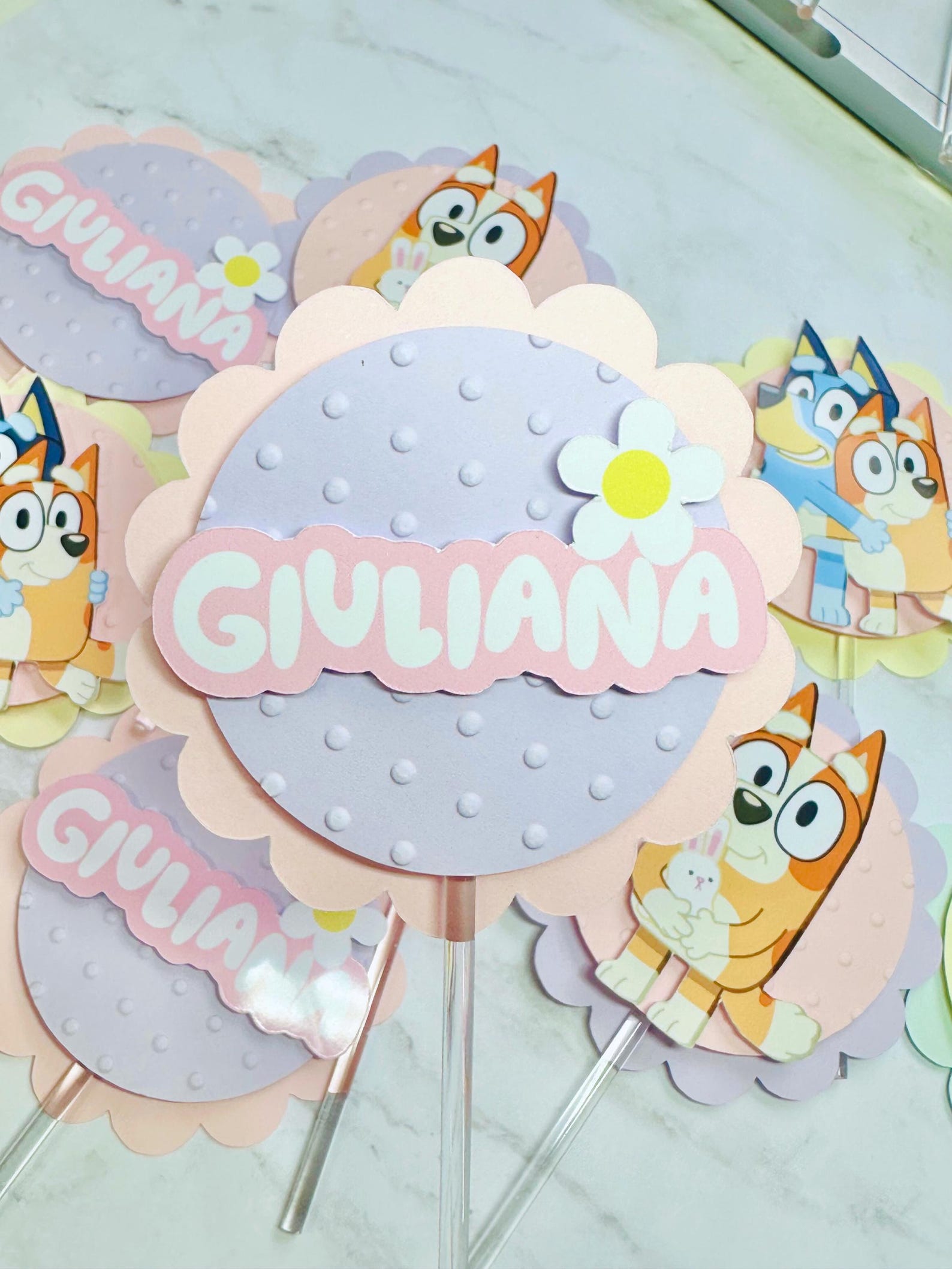 Blue Dog Cupcake Toppers