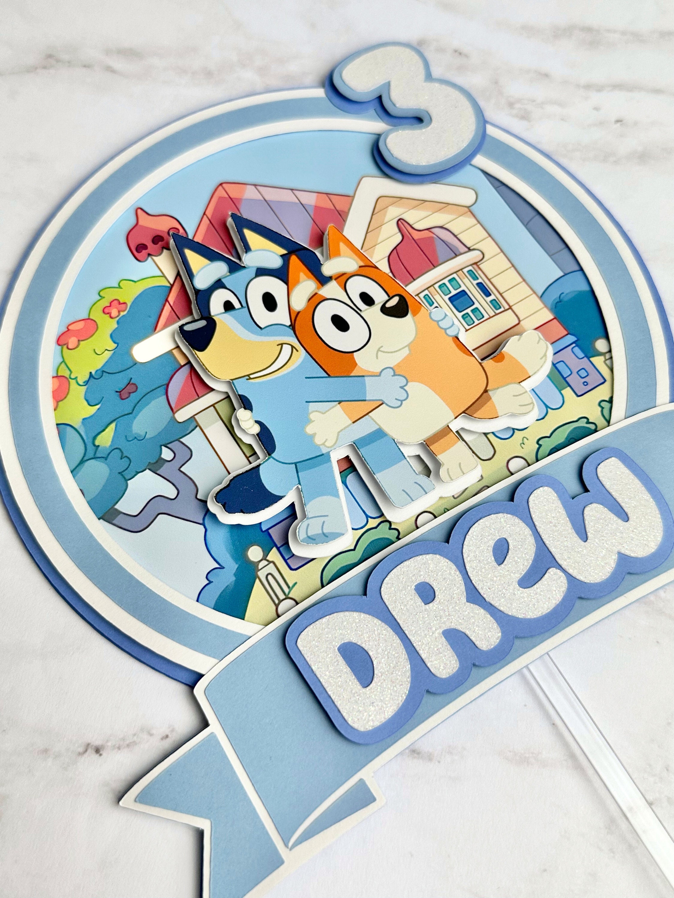 Blue Dog Cake Topper