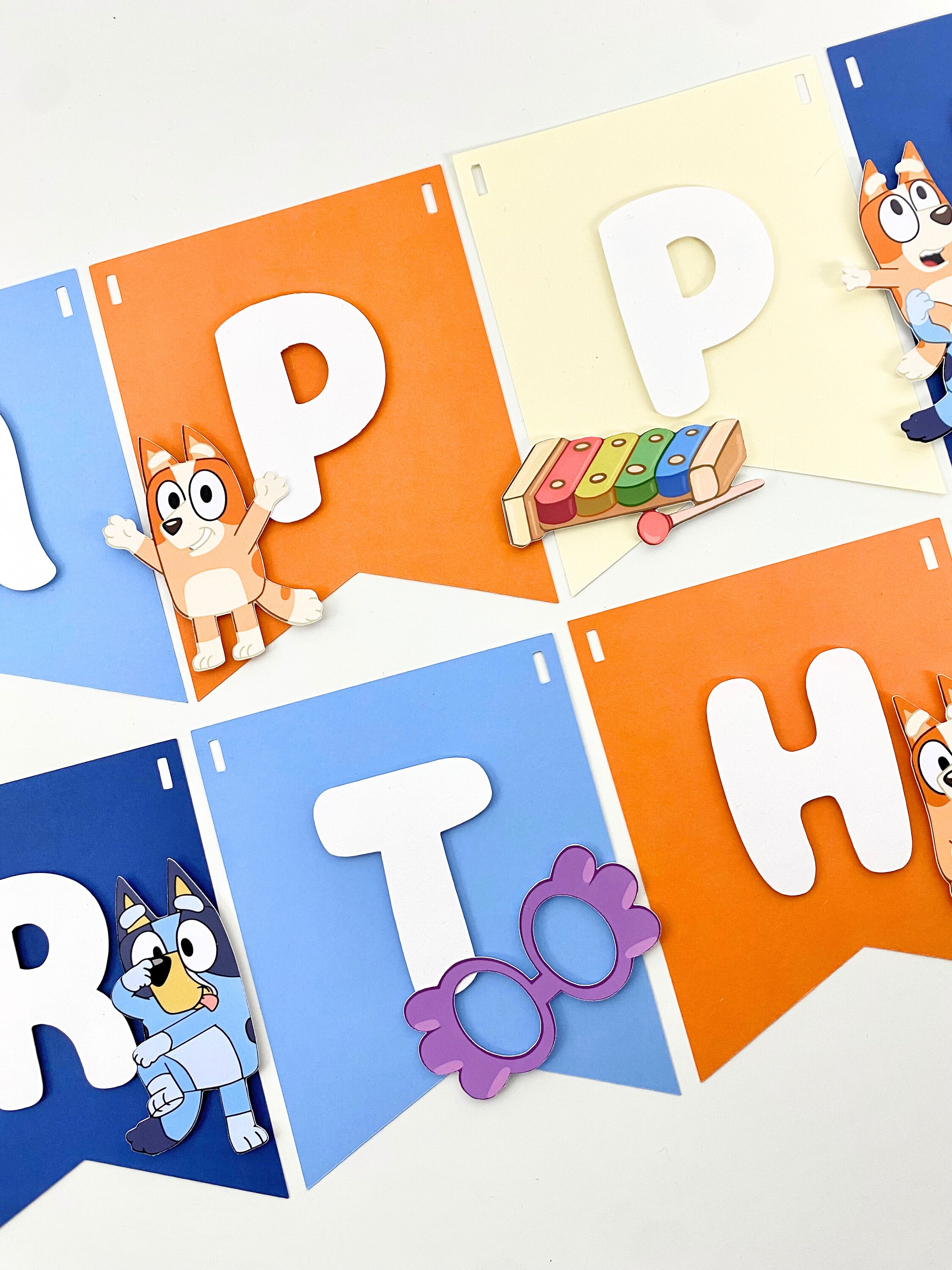 Blue Birthday Banner – Blue Dog Theme First Birthday Decor