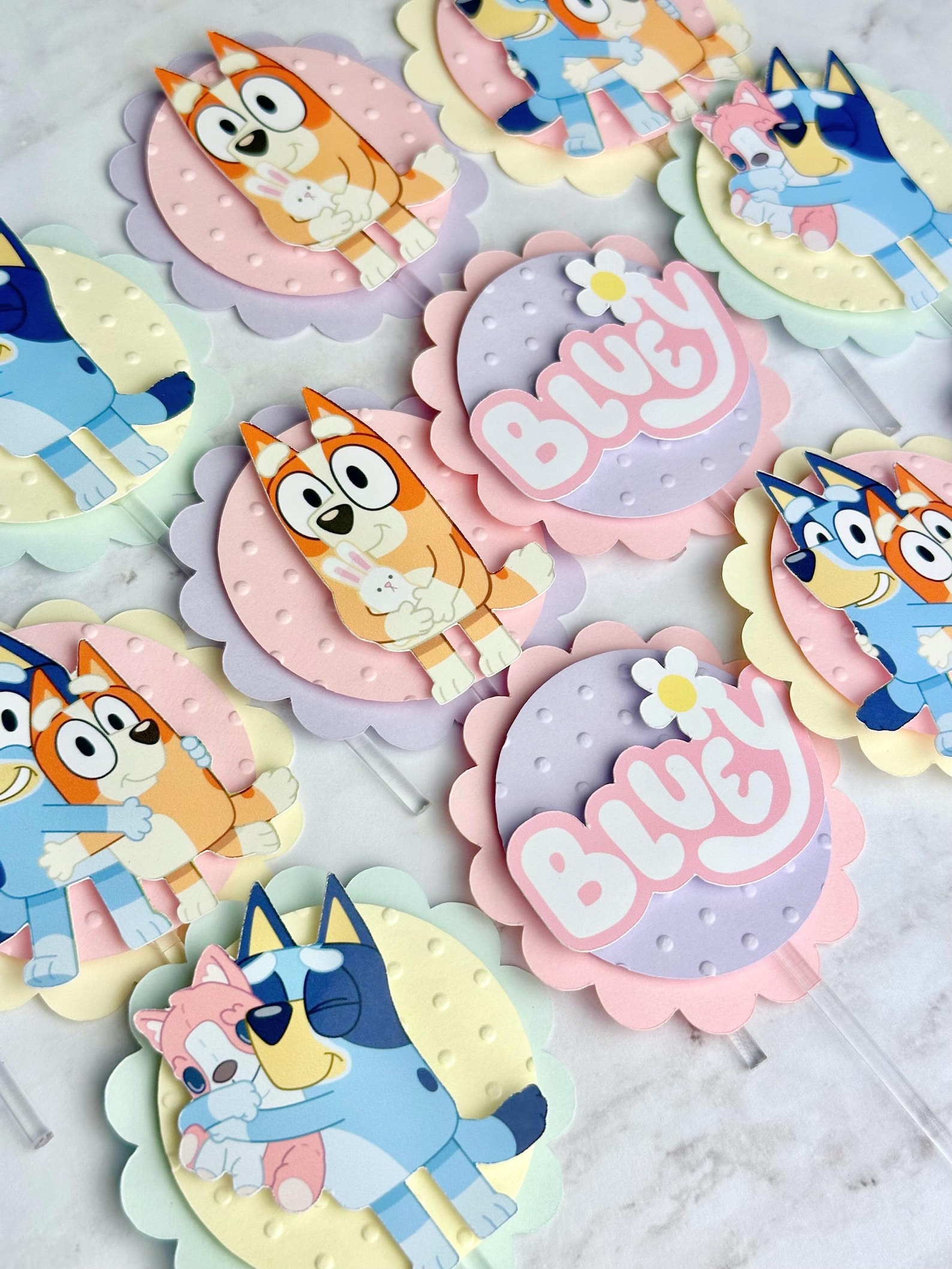 Blue Dog Cupcake Toppers