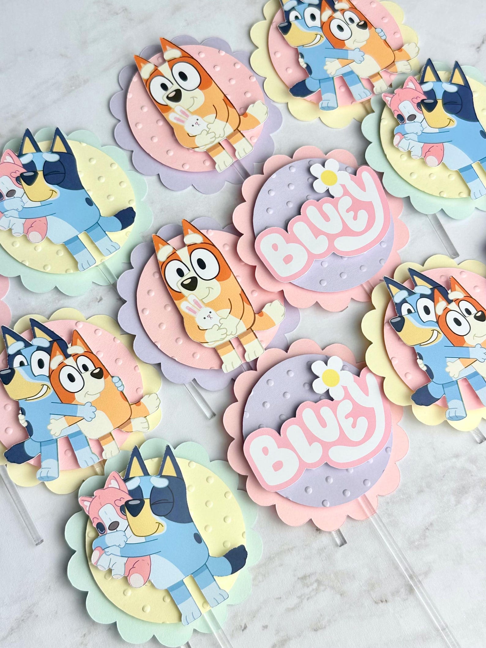 Blue Dog Cupcake Toppers