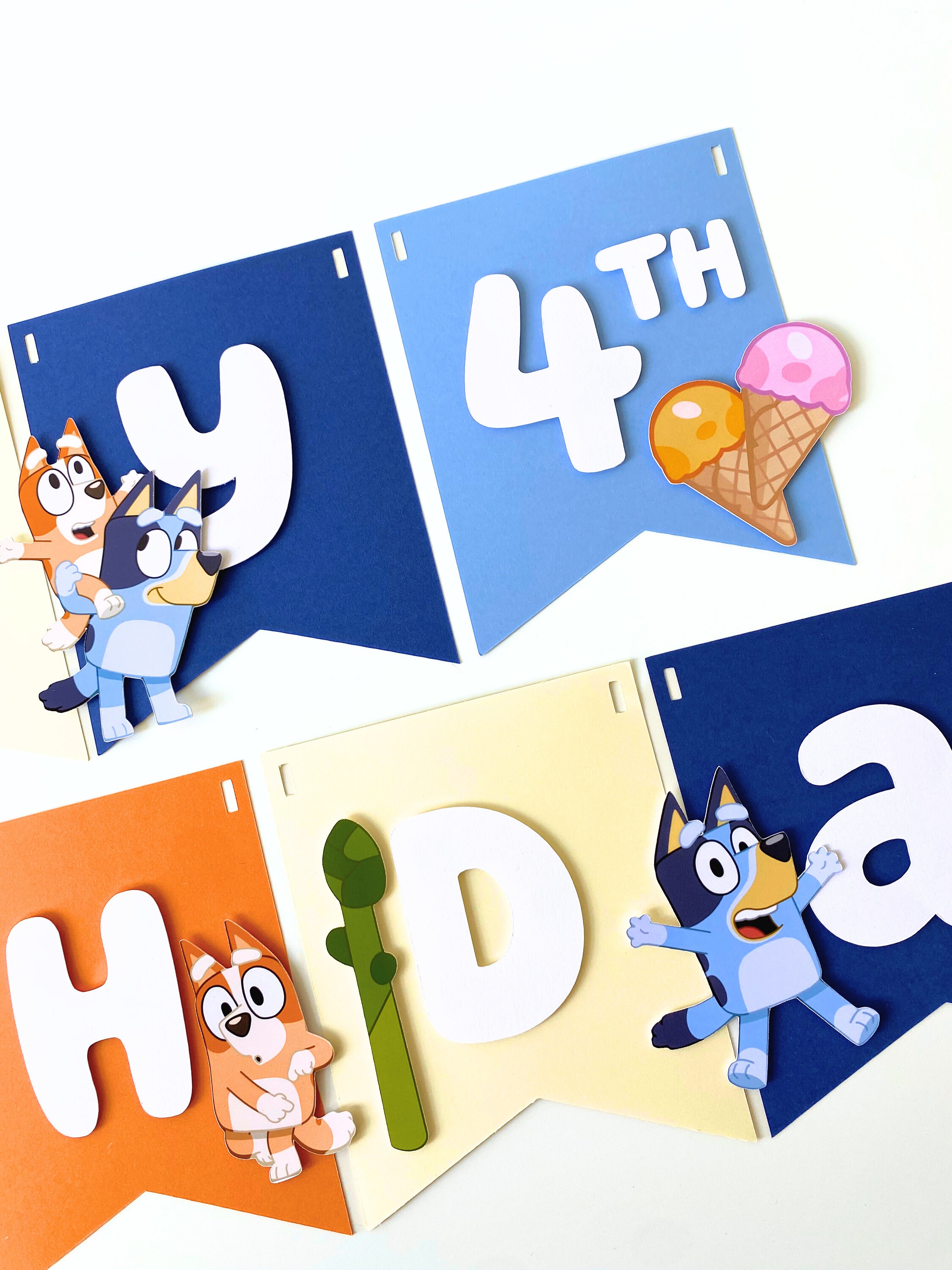 Blue Birthday Banner – Blue Dog Theme First Birthday Decor