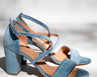 Blue Velvet Wedding Shoes • Something Blue Bridal Shoes
