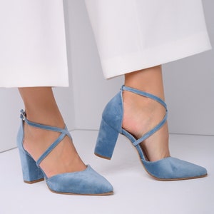 Dusty blue pumps hotsell