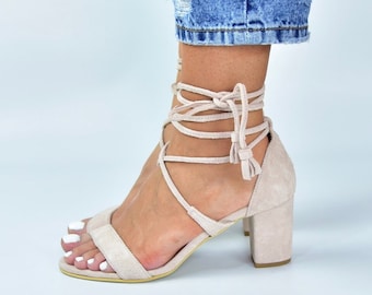 SALE Wedding sandals pink, Wedding shoes, Block heel sandals, Bridesmaids sandals, Leather sandals, Womens leather sandals - Melanie