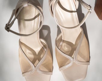 Ivory Bridal Shoes – Wedding Shoes Elegant Block Heels