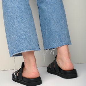 black sandals