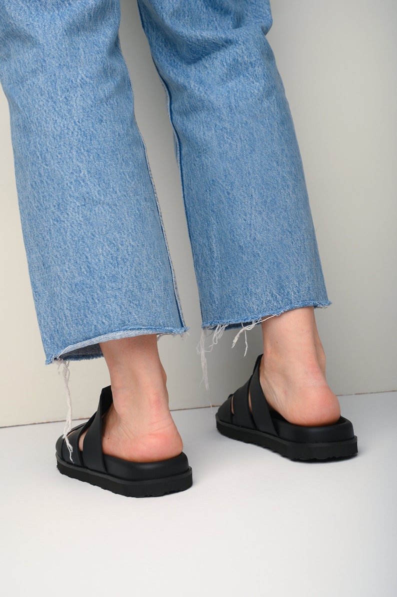 black sandals