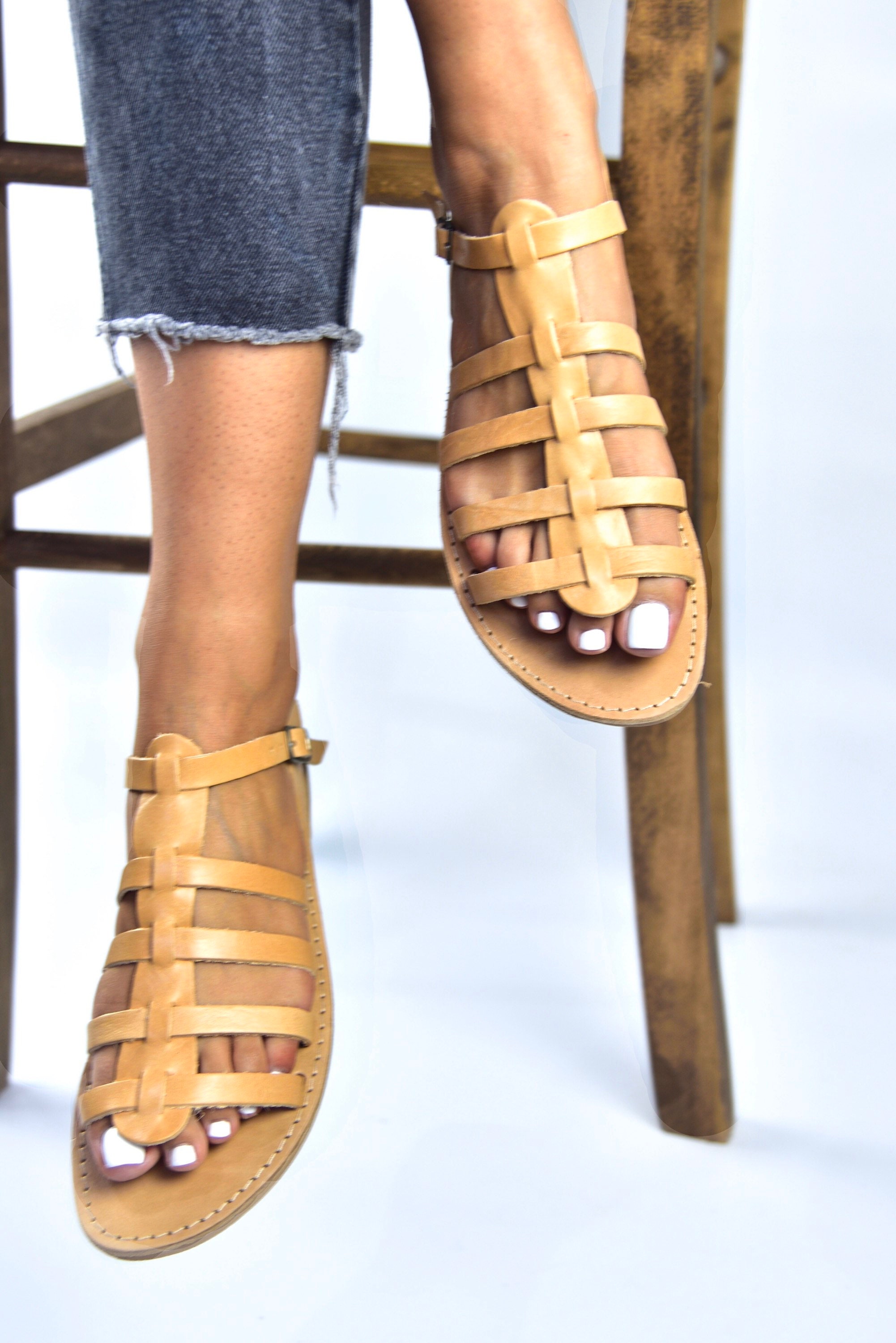 Leather Sandals Greek Sandals Women Sandals Gladiator | Etsy