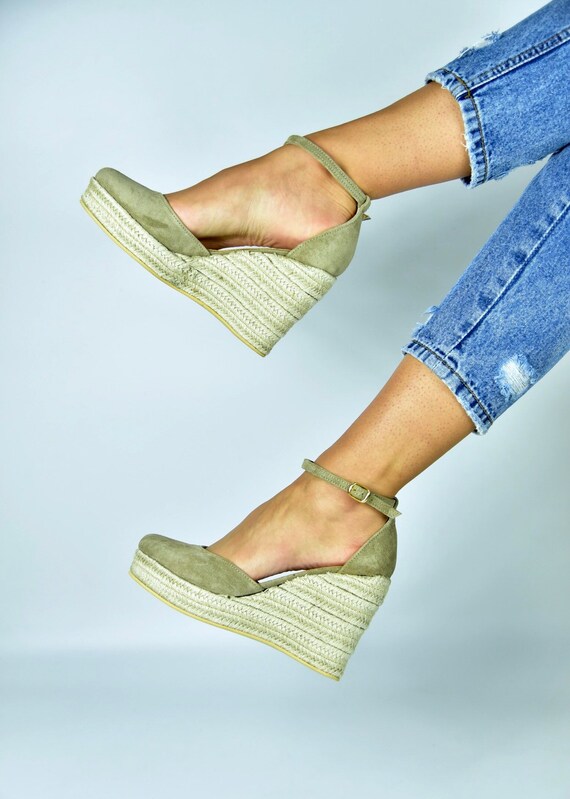 Alpargatas de cuero cuñas sandalias - México