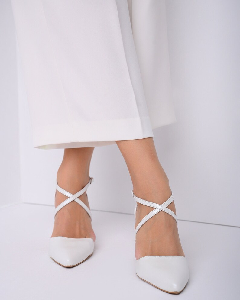 wedding shoes white block heel