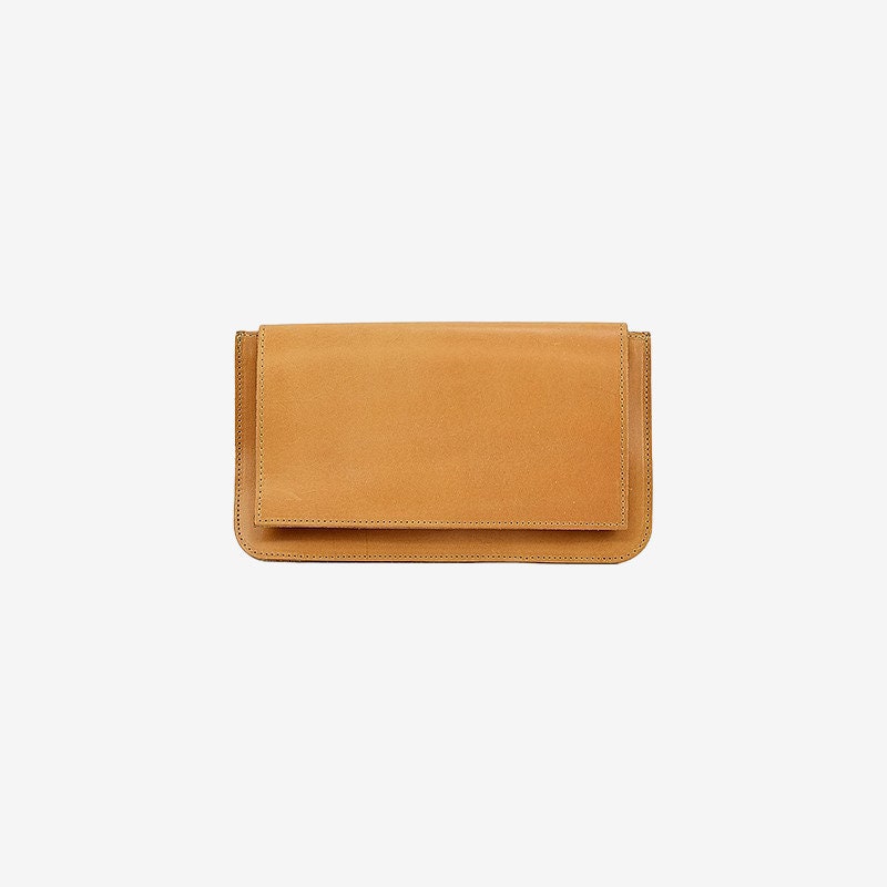 Leather Clutch Evening Bag Natural Color Leather Envelope | Etsy