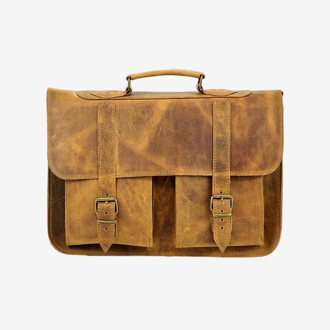 Premium L Leather Satchel Messenger Bag Shoulder Bag - Etsy