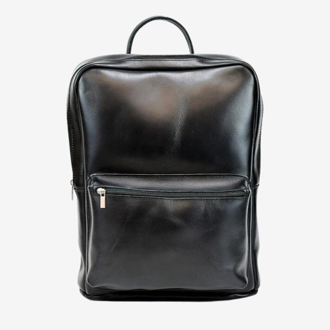Premium Large Leather Backpack Men Black Backpack Laptop - Etsy