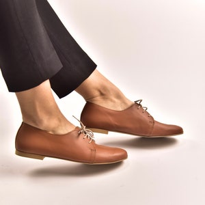 oxfords shoes brown for women