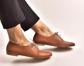 Zapatos Oxford Mujer Marr n Zapatos Piel Marr n Zapatos Piel