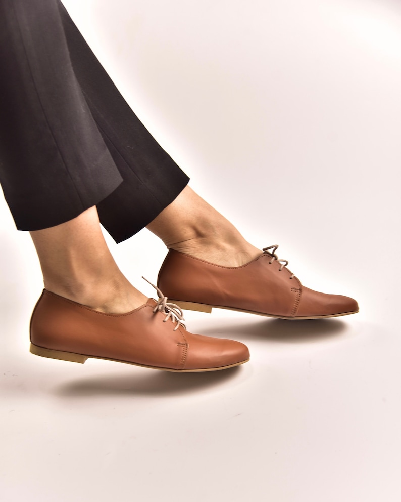 oxfords shoes brown for women