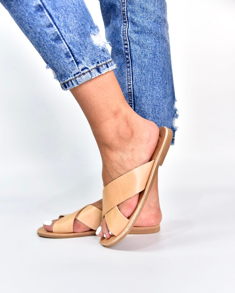 tan cross over slides