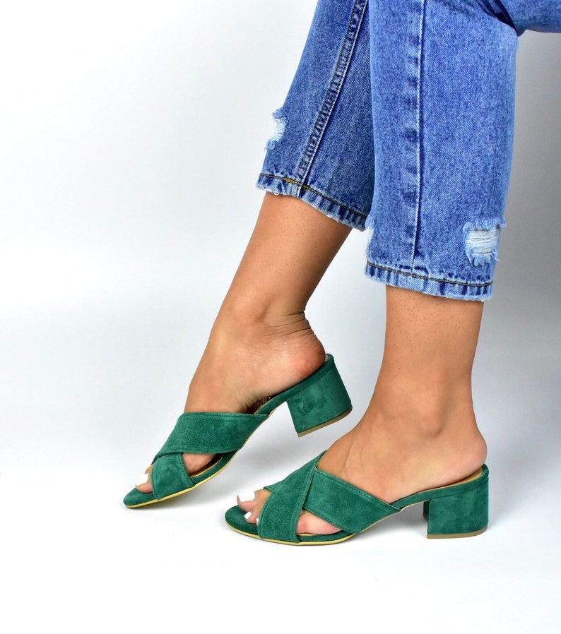 block green heels