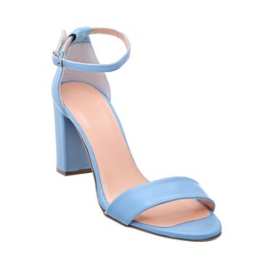 Wedding Shoes blue, Bridal shoes, Wedding heels, Sandals for wedding, Blue heels, Wedding block heels, Sandals for bride Alexandra image 5