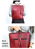 SALE 70%, Large leather backpack, Red student backpack, leather bag, women backpack, Greek leather, leather rucksack, women knapsack, gift