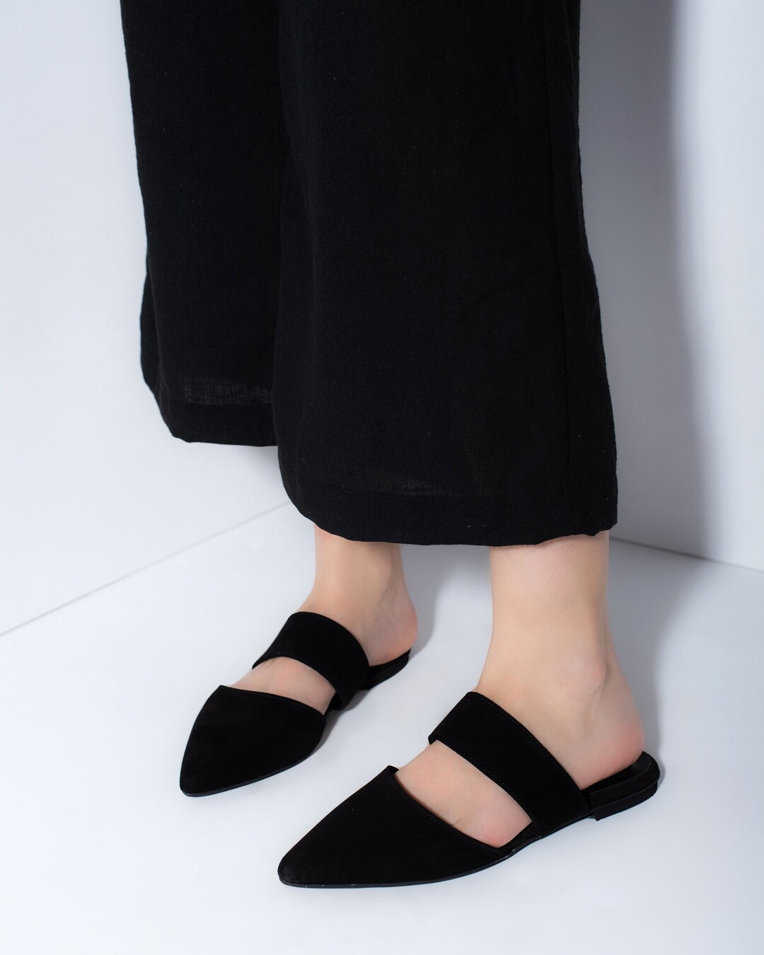Leather Mules Black Women Mules Suede Mules Women's Etsy