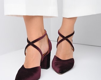 Velvet Wedding Shoes, Bridal Shoes, Made in Greece
