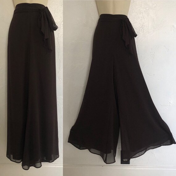 Retro 40's Coffee Brown High Waist Wide Leg Slacks
