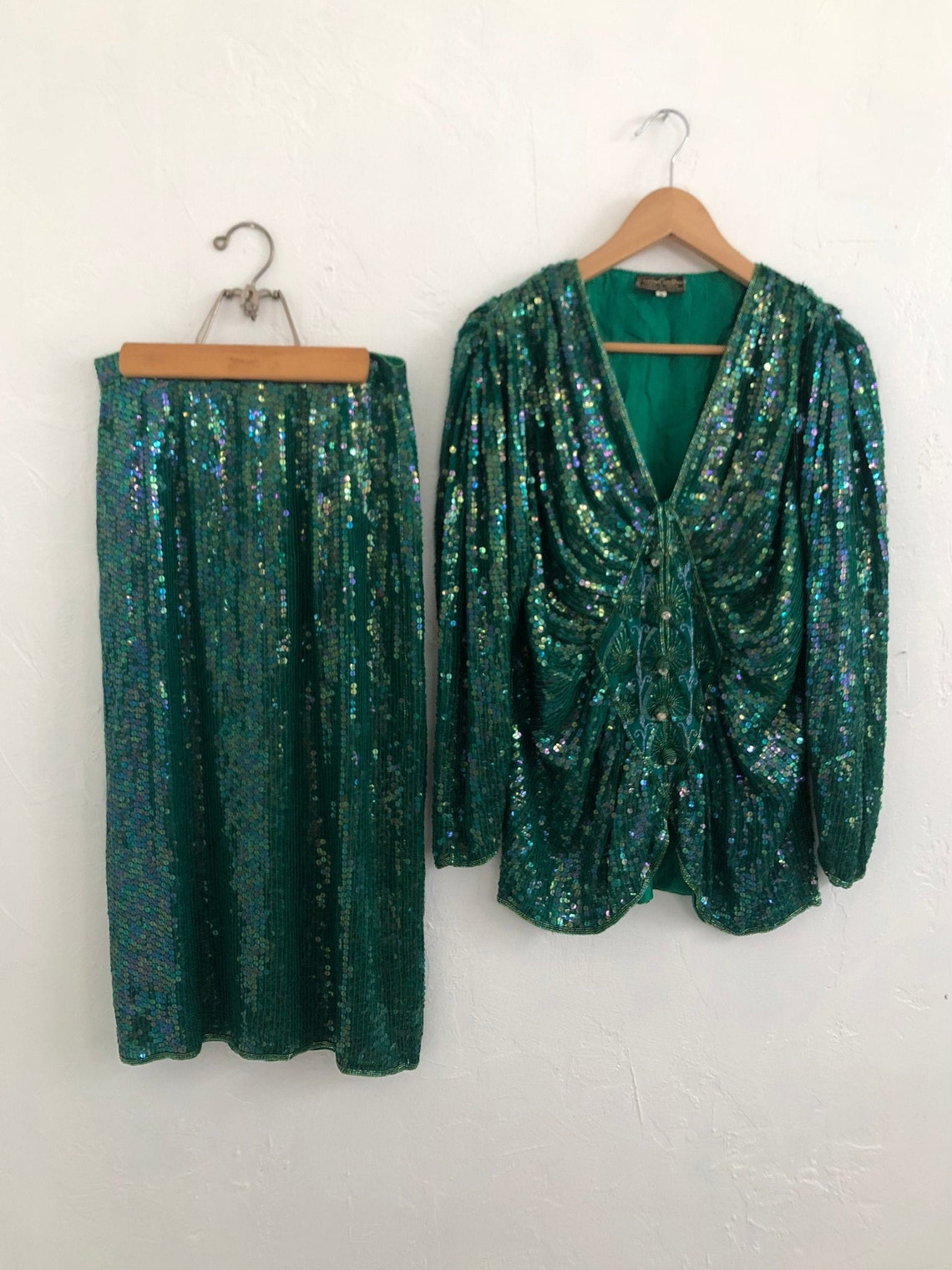 two piece sequins set