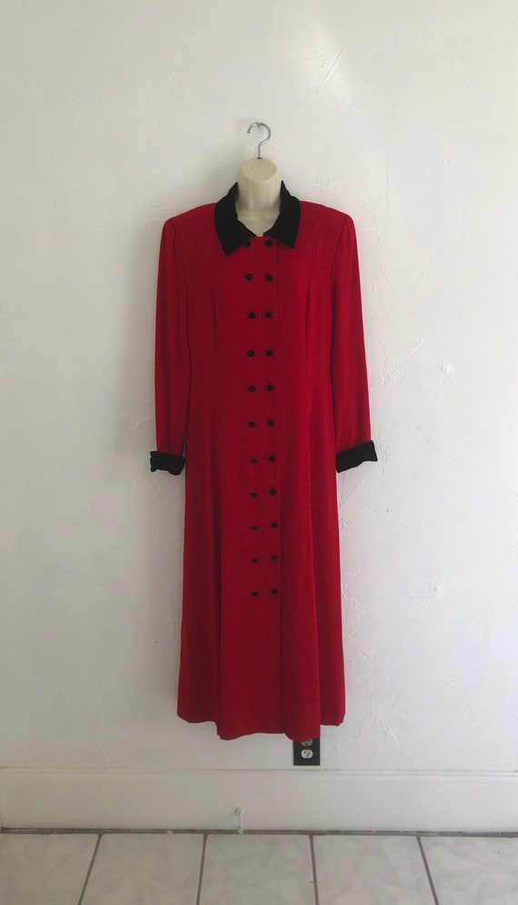 Jones New York Red Princess/Pea Coat-Statement Pie