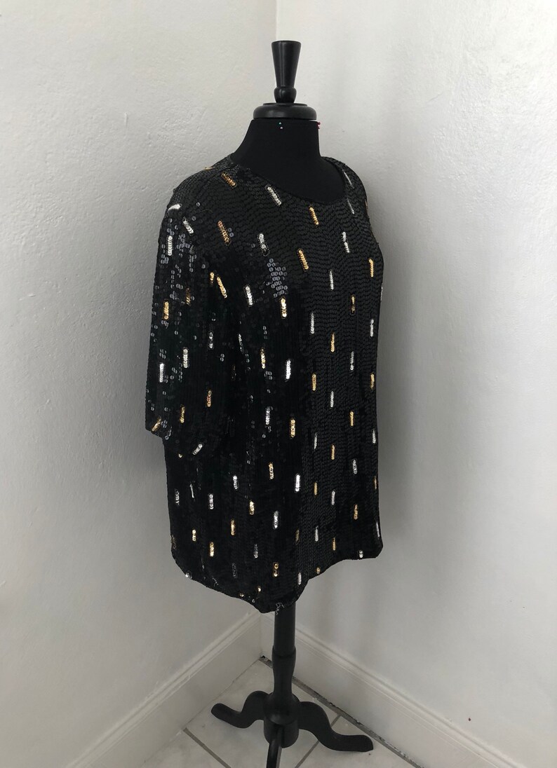 80/'s Sequin Blouse RINA Z