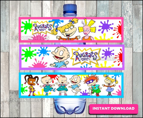 Rugrats Water Bottle Labels Rugrats Party Bottle Labels | Etsy